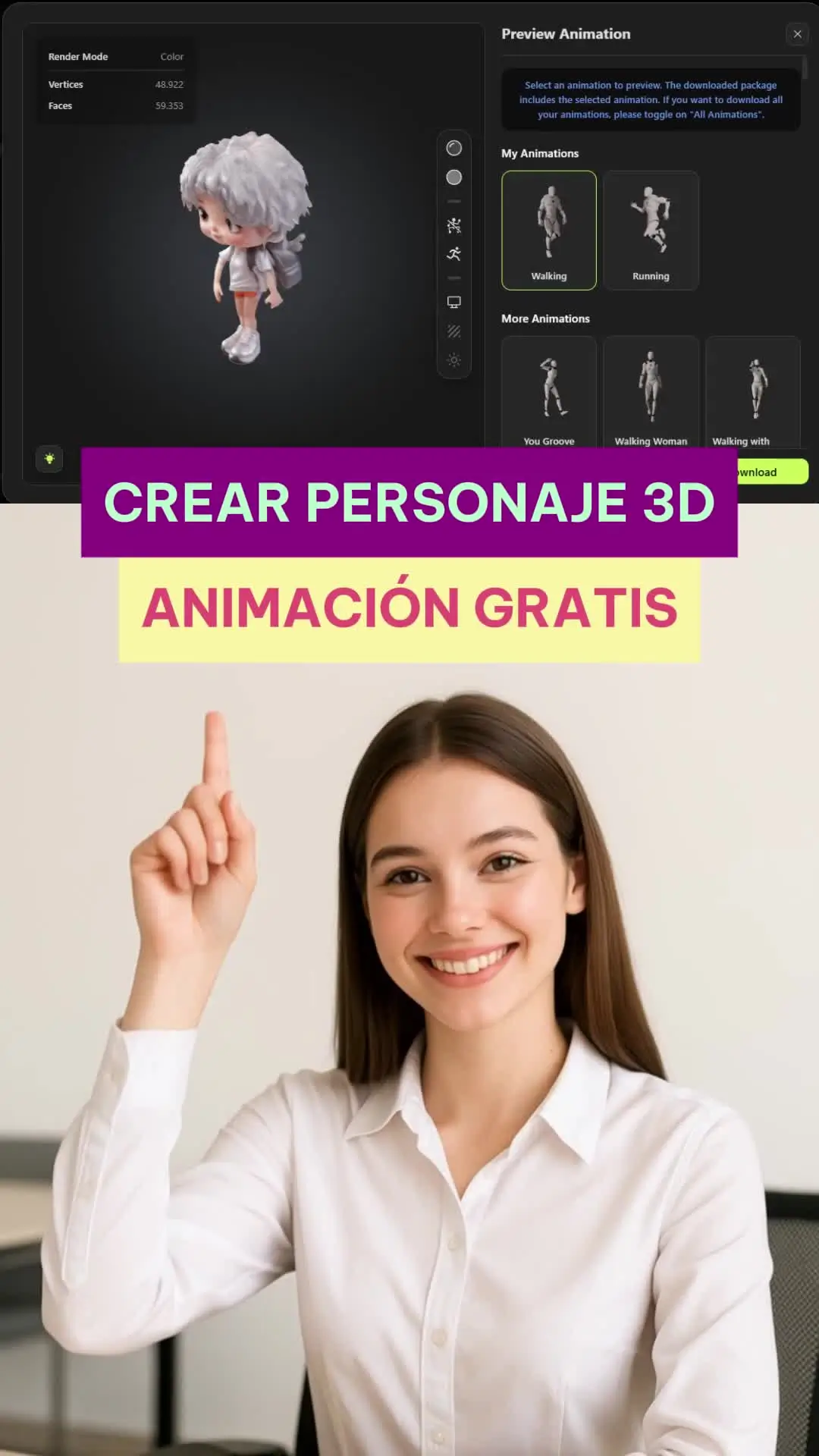 Crea animaciones en 3D con IA
