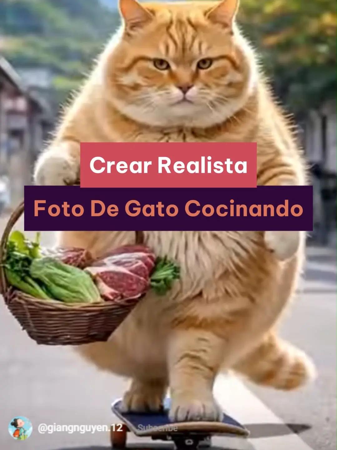 ¡Crear imagen de IA de un gato gordito cocinando!